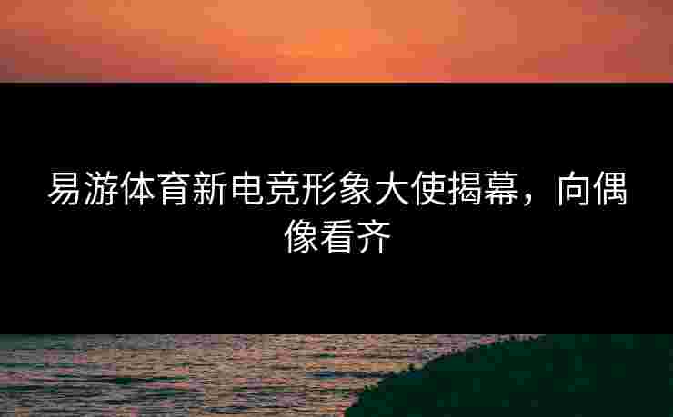 易游体育新电竞形象大使揭幕，向偶像看齐