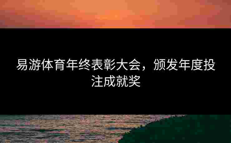 易游体育年终表彰大会，颁发年度投注成就奖